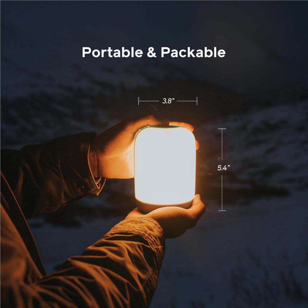 The BioLite AlpenGlow Lantern is portable and rechargable for hours of use.