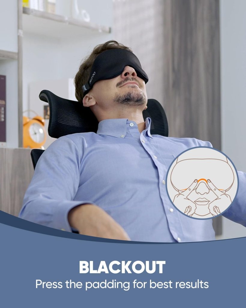 The MZOO Sleep mask is great for a peaceful rest free from light.