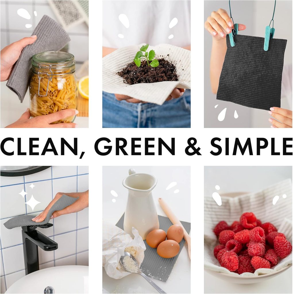 Swedish dish clothes are clean, green and simple.