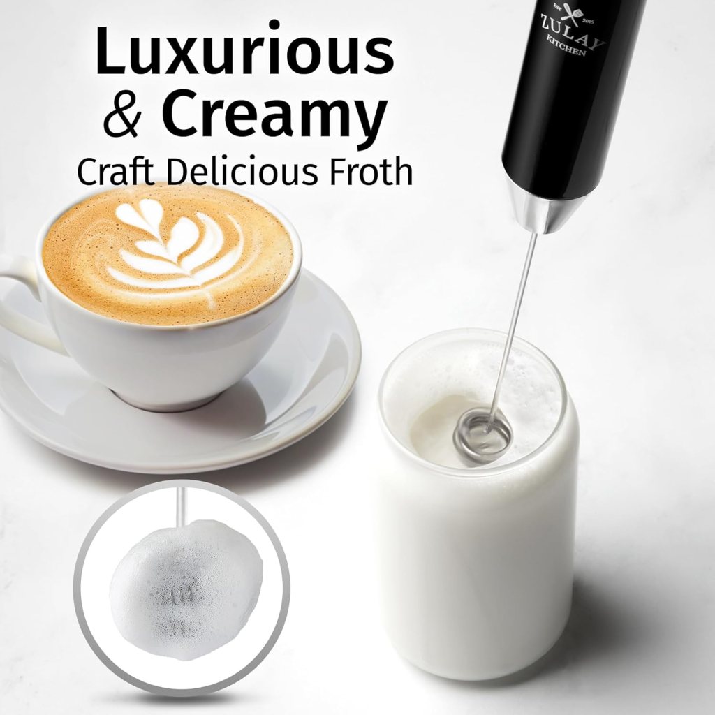 This frother features a robust motor that quickly creates rich, velvety foam. With two speed options—normal for gentle frothing and turbo for intense, thick foam—you can customize your froth to suit any drink, from lattes to protein shakes.